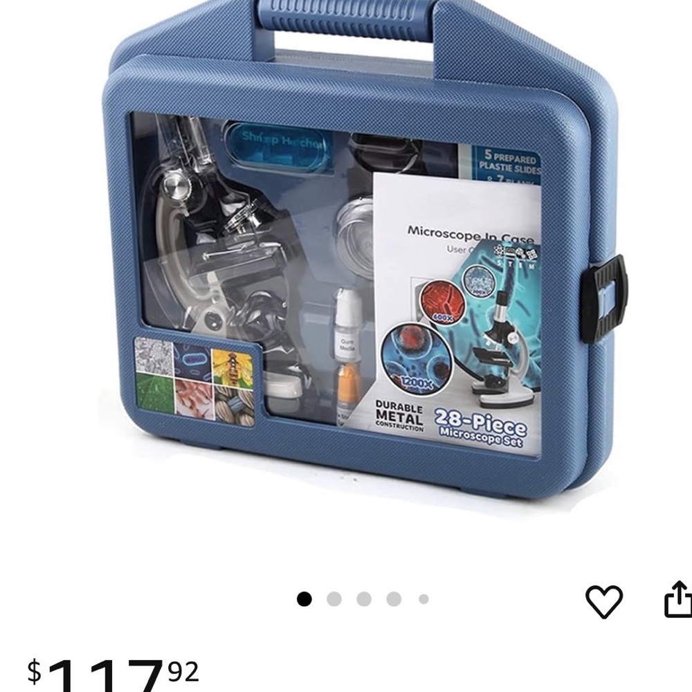 Blue Microscope Set in Carrying Case